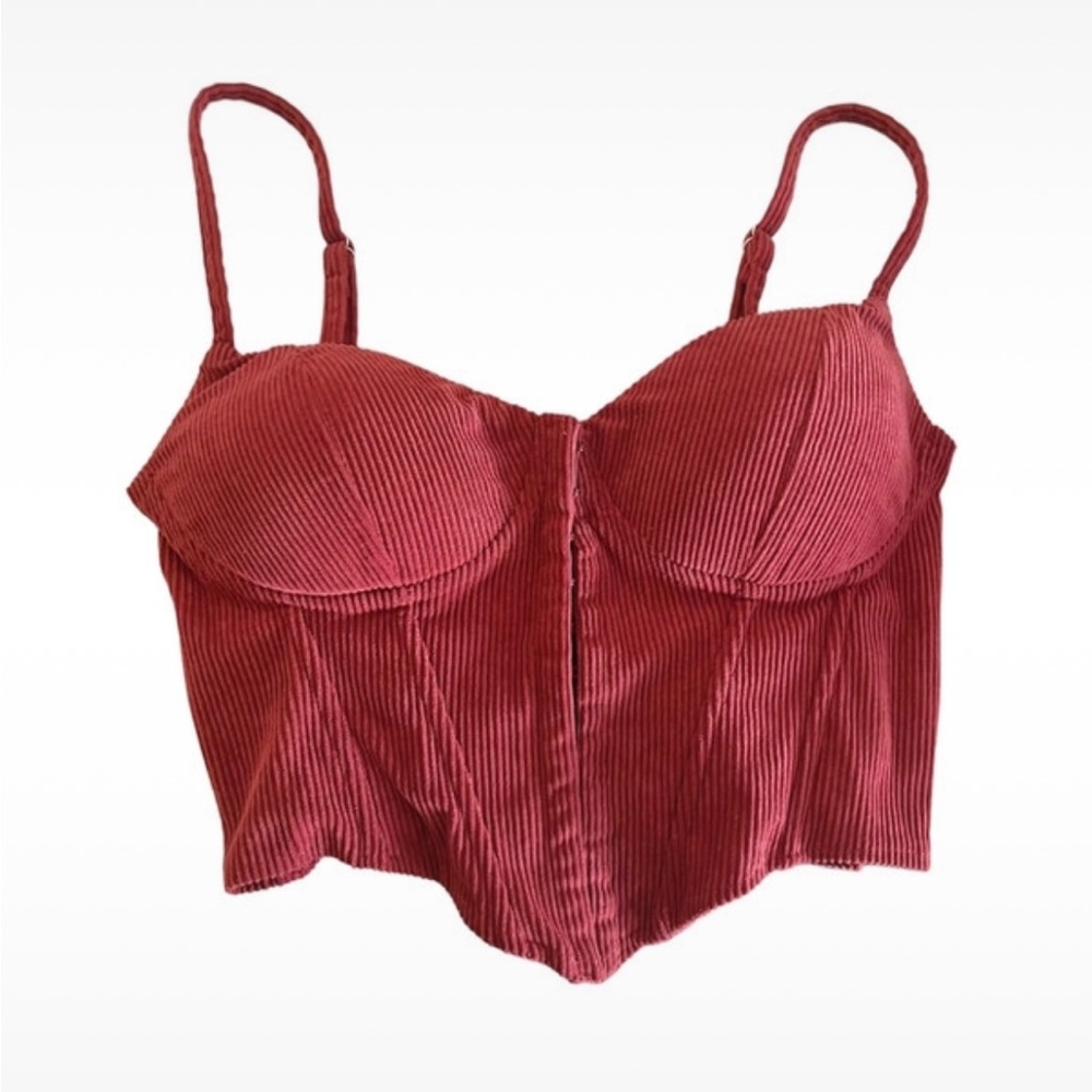 Dark cherry corset top